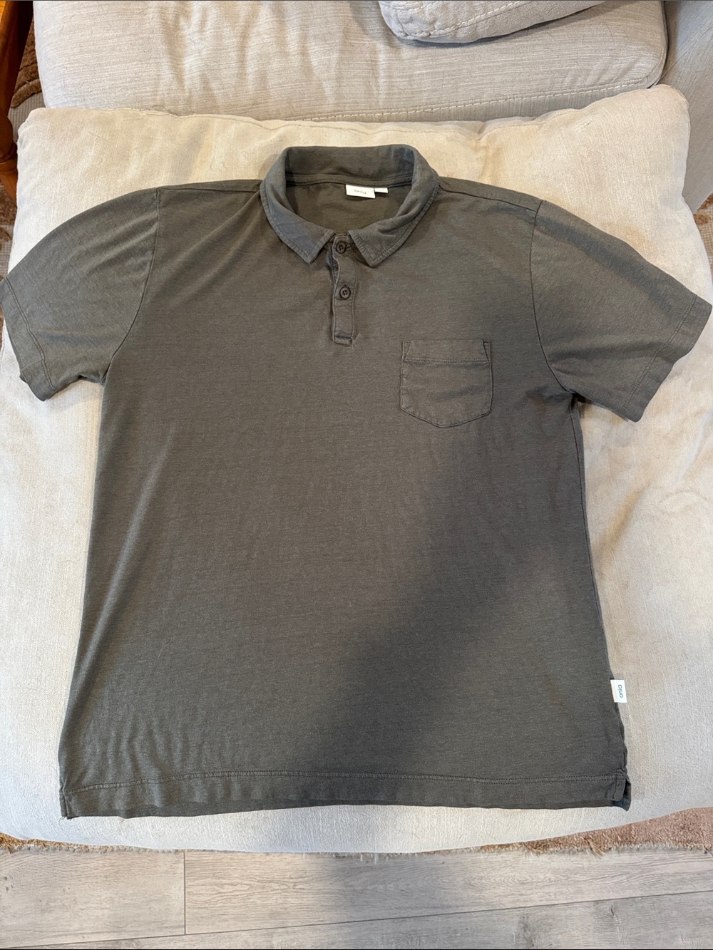 Onia Slub Polo Olive Green